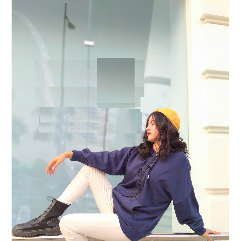 Áo Khoác Hoodie ZIPER Hàn Unisex [FREESHIP] 🌸 Jacket nỉ form rộng tay bồng màu ĐEN | XÁM | ĐỎ | TÍM THAN Ulzzang HOT 🌸 | BigBuy360 - bigbuy360.vn