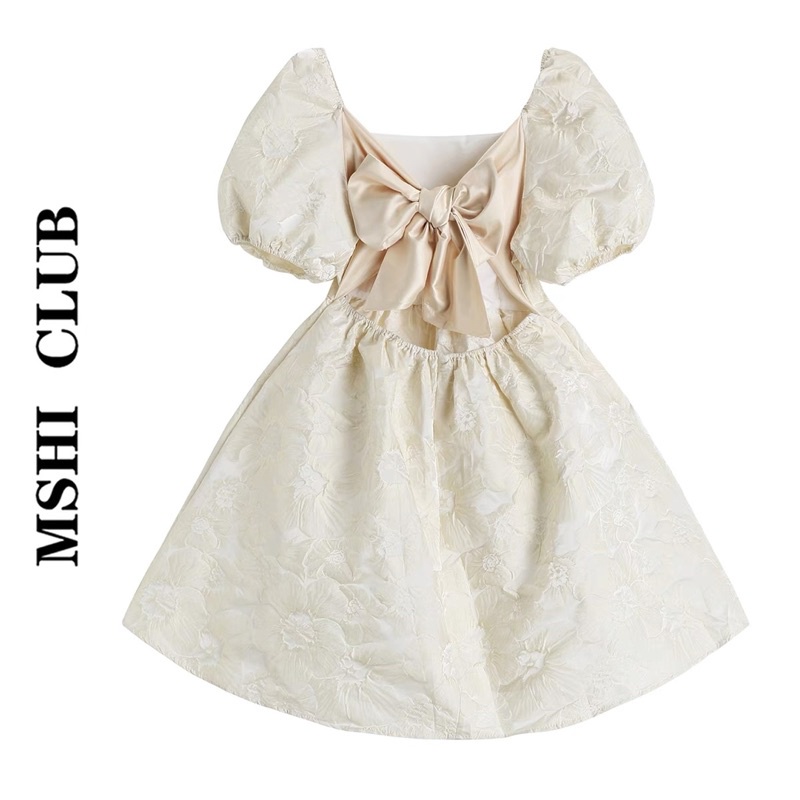 Váy baby doll MSHI CLUB thắt nơ lưng