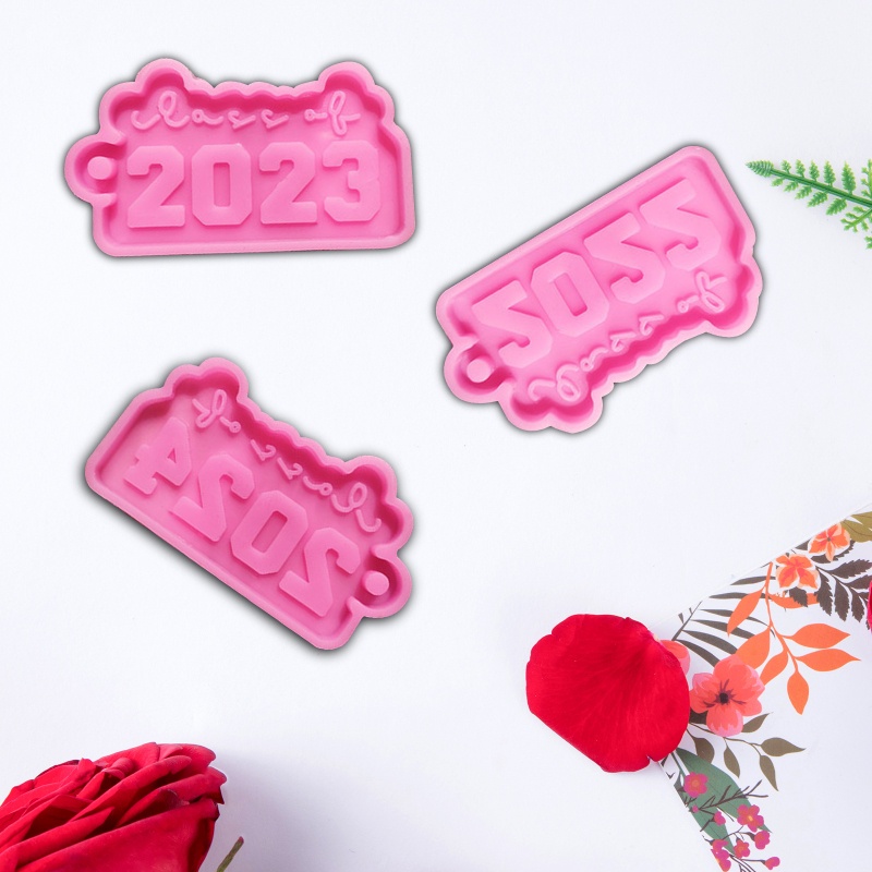 Set 1 / 3 Khuôn Silicone Làm Móc Khóa Epoxy Pha Lê UV 2022 2023 2024