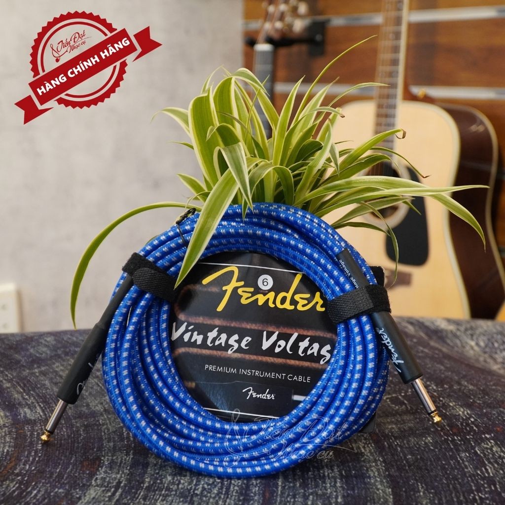 Dây Line (Jack) Fender Cắm Đàn Guitar Ra Loa Đài (Amply) Loại 3m, 6m, 10m, Bọc Vải Giúp Chống Rối Và Không Bị Gãy Dập