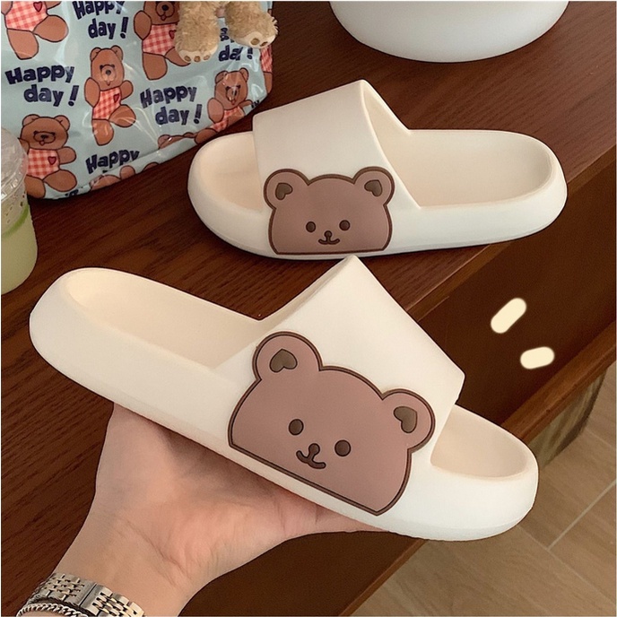Dép bánh mì quai ngang nữ mẫu mới Hottrend Hình mặt Boy Girl Mềm Êm