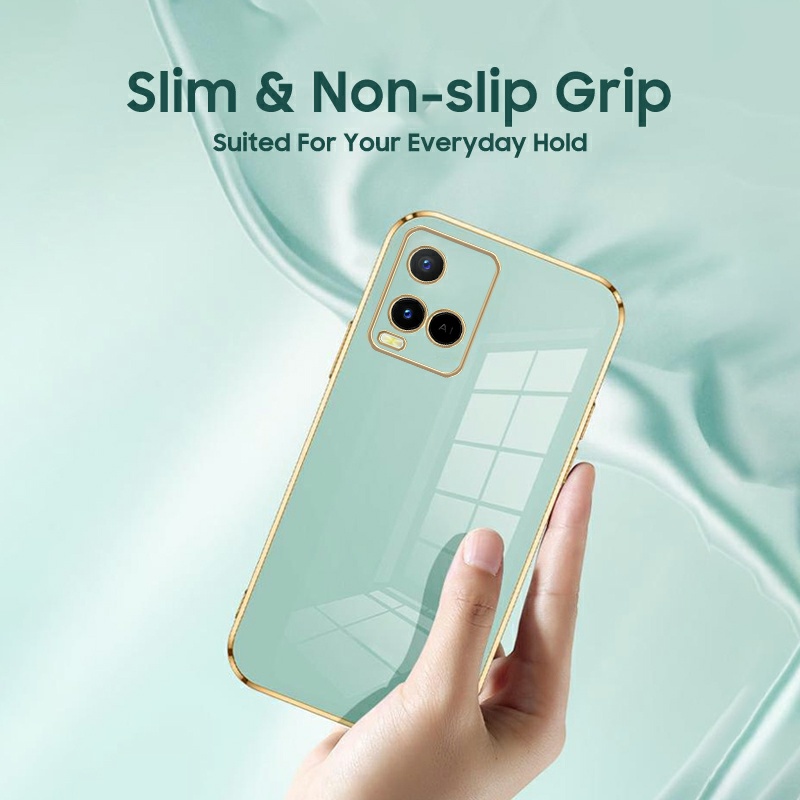 Ốp Điện Thoại Mạ Điện 7 Màu Sang Trọng Đơn Giản Dành Cho Vivo Y33S Y21T Y21 Y21S