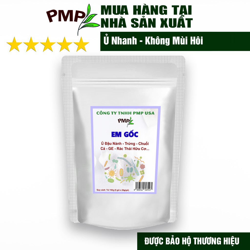 Bột EM Gốc Ủ Phân Hữu Cơ Từ Đậu Nành, Trứng, Chuối, Cá, Rác Thải Hữu Cơ