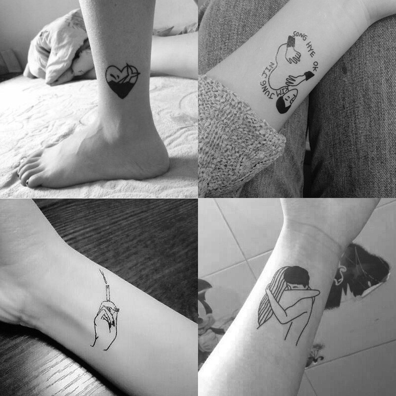 【SIYA Magic Tattoo】Bộ 30 miếng Hình xăm dán tạm thời chống thấm nước có thể kéo dài đến 2-5 ngày tùy chọn họa tiết