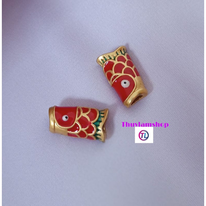 Charm Nepal nhà Phật khắc chú Ommani bình an may mắn bền màu làm vòng trầm vòng handmade