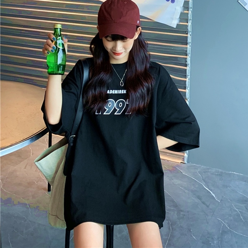 Áo thun tay lỡ G1SHOP vải coton dày dặn, co dãn, form rộng - 1997