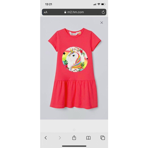 Đầm HM thân dài hình ngựa Pony, Mickey dễ thương cho bé gái 2-10T