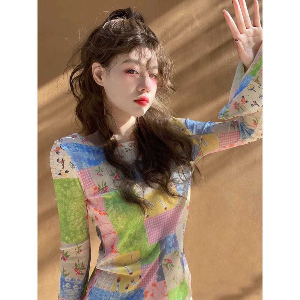 Áo Thun Dài Tay Phong Cách Hàn Quốc Cho Nữ | BigBuy360 - bigbuy360.vn