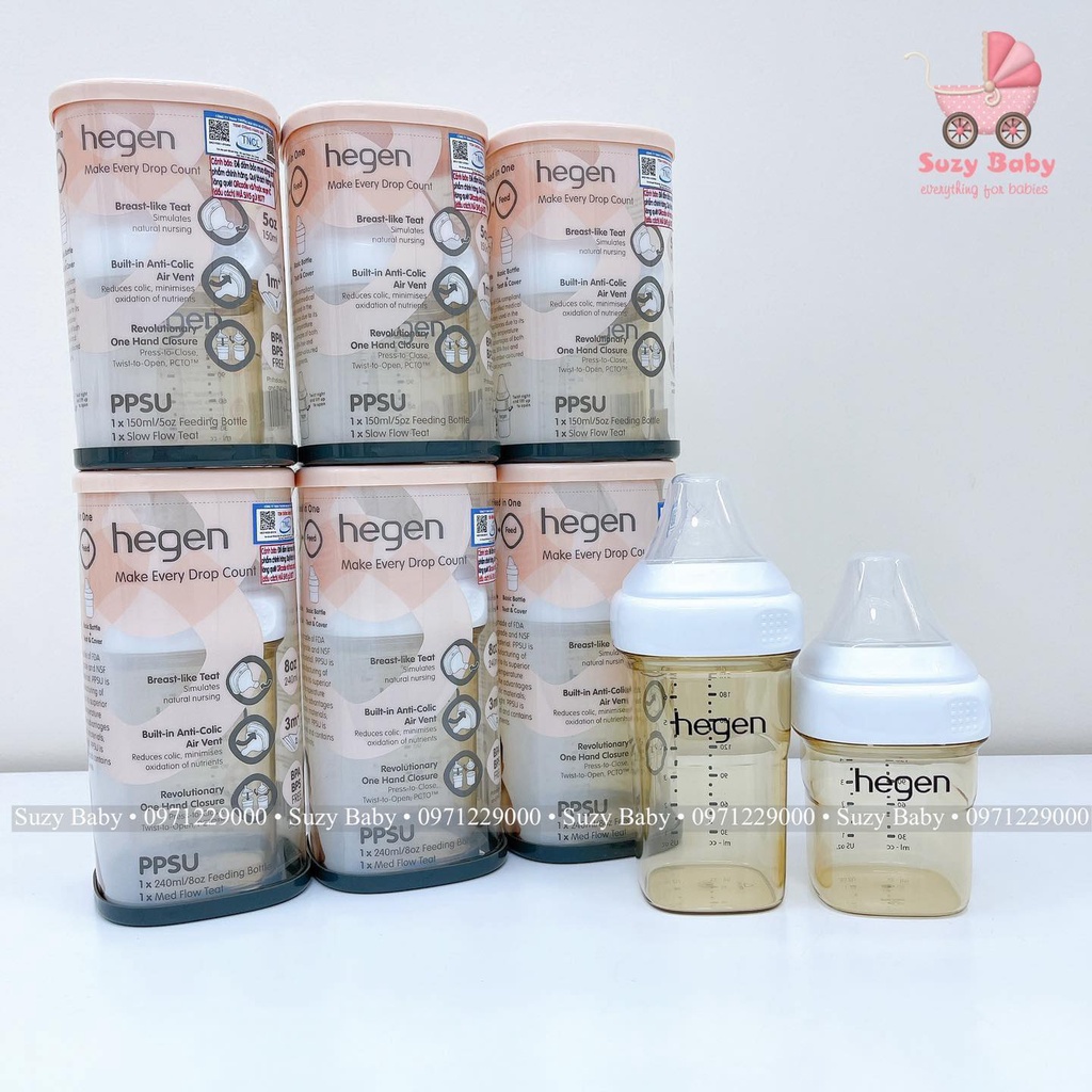 Bình sữa Hegen chính hãng đủ size 60ml/150ml/240ml/330ml