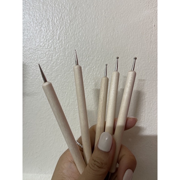 set bút chấm bi gỗ