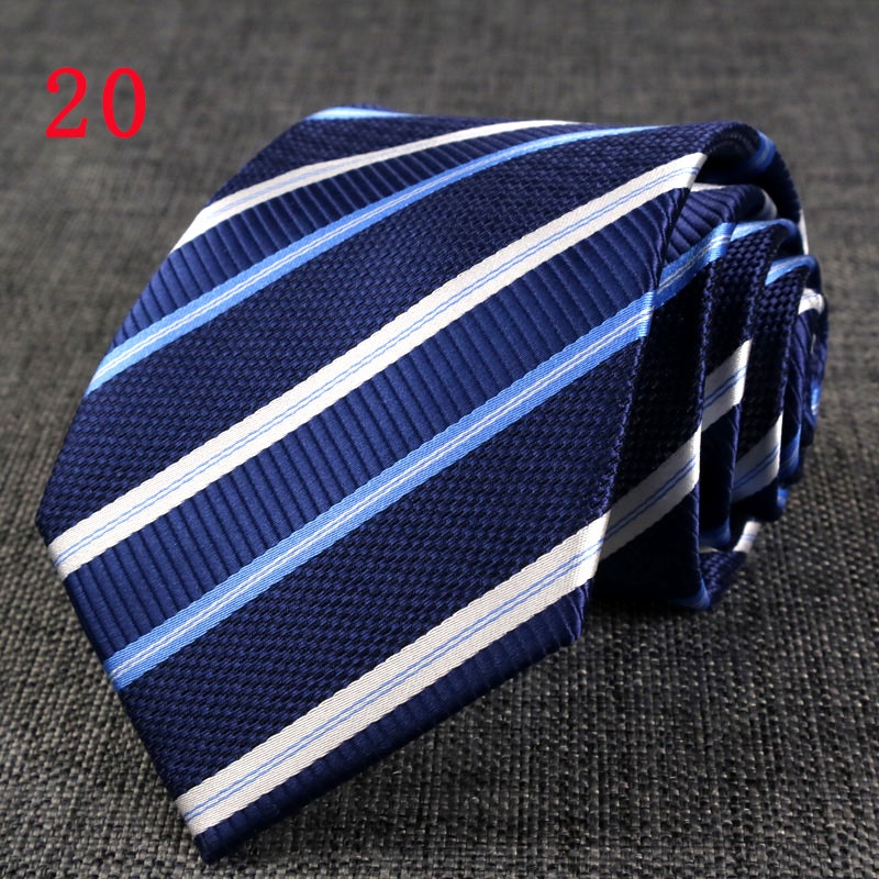 Cà Vạt Sọc Ca Rô 8CM Thời Trang Cổ Điển Lịch Lãm Cho Nam