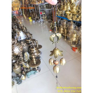 Chuông Gió Phong Thủy Bằng Đồng Cá Chép