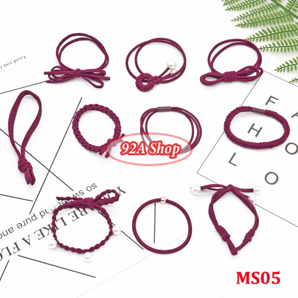 HỘP SET 10-12 CHUN KIỂU HÀN QUỐC