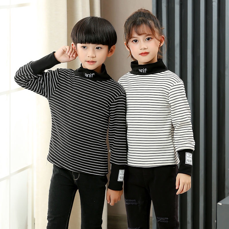 Áo Thun Tay Dài Kẻ Sọc Thời Trang Thu Đông Cho Bé