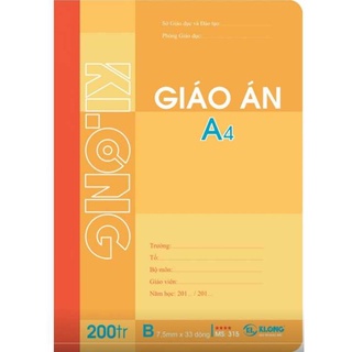sổ giáo án A4 120 trang - 200trang kẻ ngang Klong - HOKAMI STORE