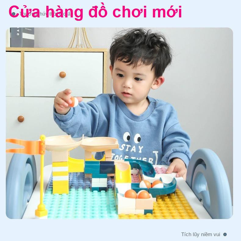 Lớn Bộ bàn ghế lắp ráp hạt xây dựng cậu bé xếp hình trẻ em trí thông minh đa chức năng não cho