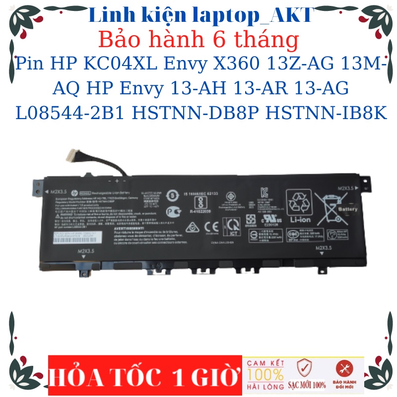 Pin HP Envy X360 13-AH 13-AR 13-AG 13-AQ 13T-AQ 13Z-AG 13M-AQ L08544-2B1 HSTNN-DB8P HSTNN-IB8K Pin HP KC04XL