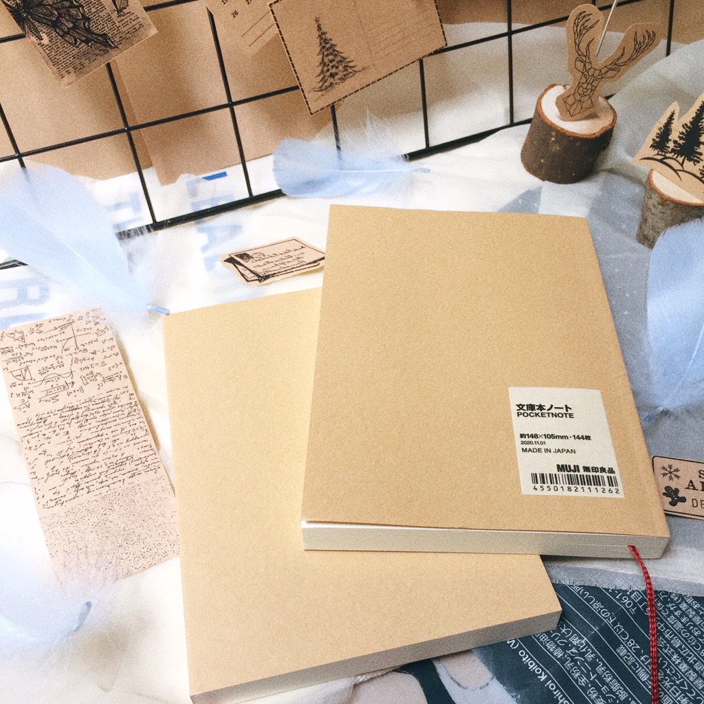 Sổ tay bỏ túi Muji 148x105mm  288/368 trang - giấy trơn cao cấp - không lem