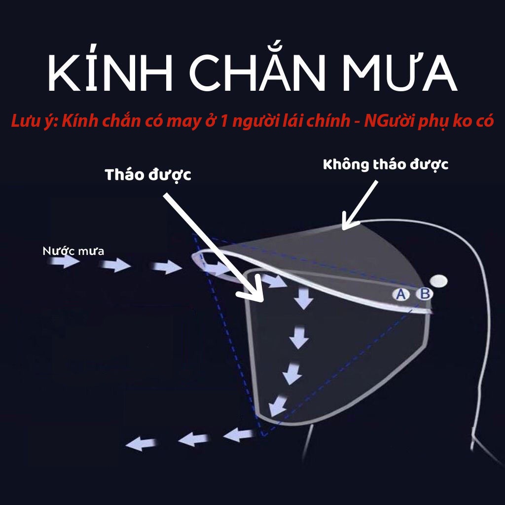 Áo mưa vải phản quang 2 đầu,1 đầu kiểu dánh cánh dơi, ép PVC chống thấm, có kính che mưa