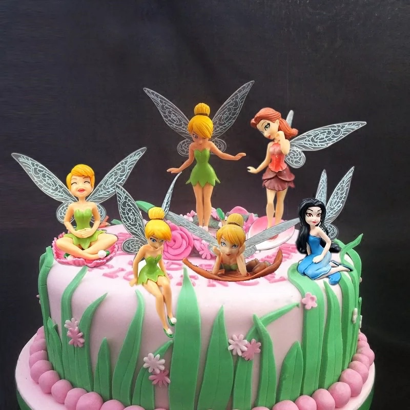 Set 6 tiên nữ Tinkerbell trang trí bánh phụ kiện sinh nhật