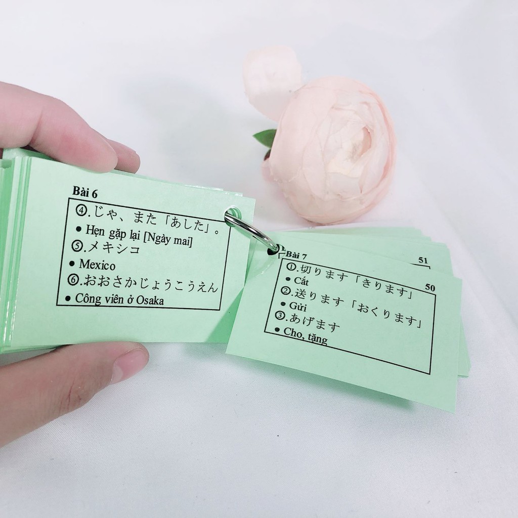 Flashcard từ vựng N5-N4 - thẻ học từ vựng Minna No Nihongo I-II