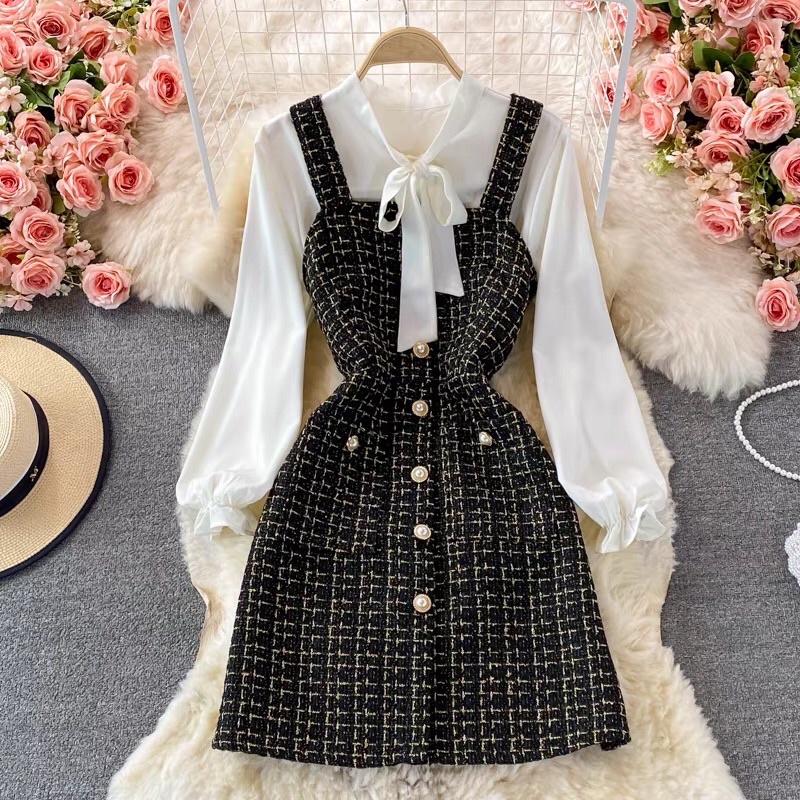 Set váy dạ kèm sơmi