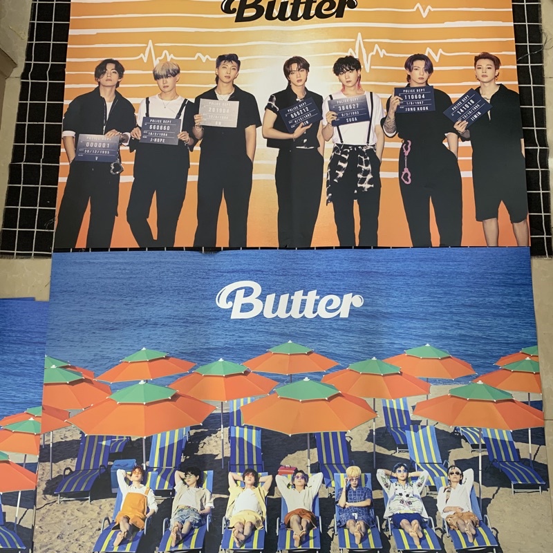 Poster ảnh BTS BUTTER + ống tube hàng chính hãng