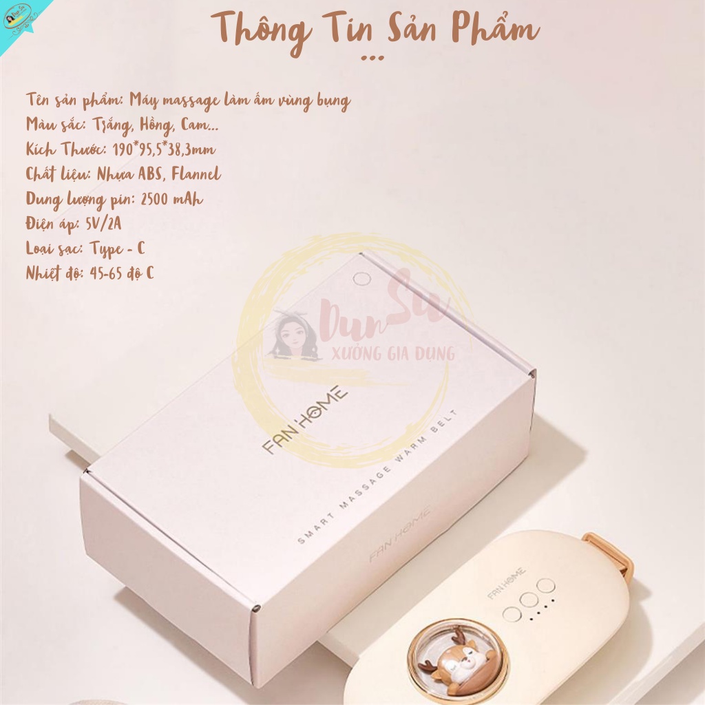Máy Massage Chườm Bụng Kinh Đai Đeo Chườm Ấm Bụng Ngày Kinh Nguyệt Quà Tặng Ngày Phụ Người Yêu 20/10 Nữ Dunsu