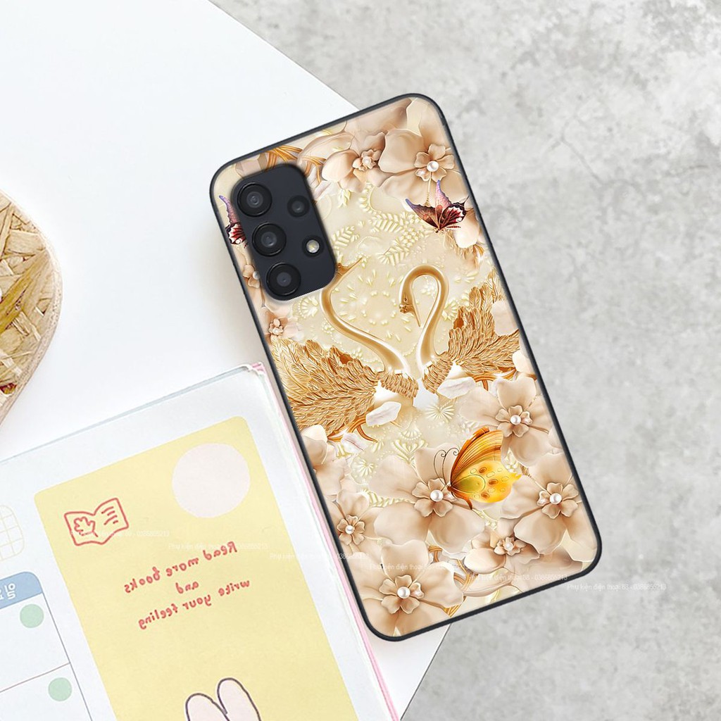 Ốp lưng Samsung A32 hình hình hoa, thiên nga, đẹp thời trang - CAO CẤP - SANG TRỌNG