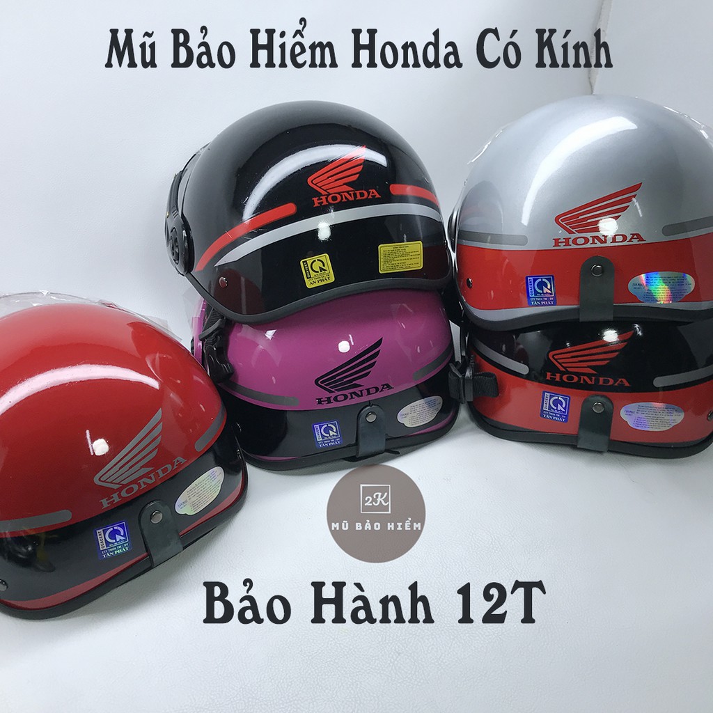 Mũ Bảo Hiểm Nửa Đầu Honda Có Kính