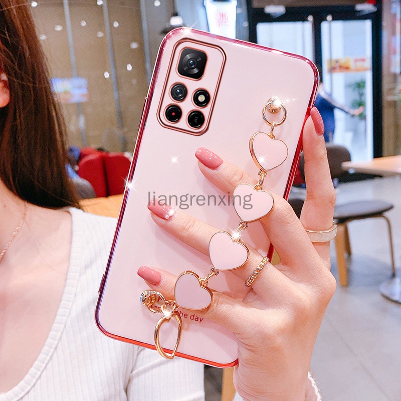 Ốp lưng xiaomi redmi note 11 redmi note 11s 4g redmi note 11 pro 5g Ốp Điện Thoại Silicon Mềm Gắn Dây Đeo Cổ Tay Hình Trái Tim Cho xiaomi redmi note 11 redmi note 11s 4g redmi note 11 pro 5g