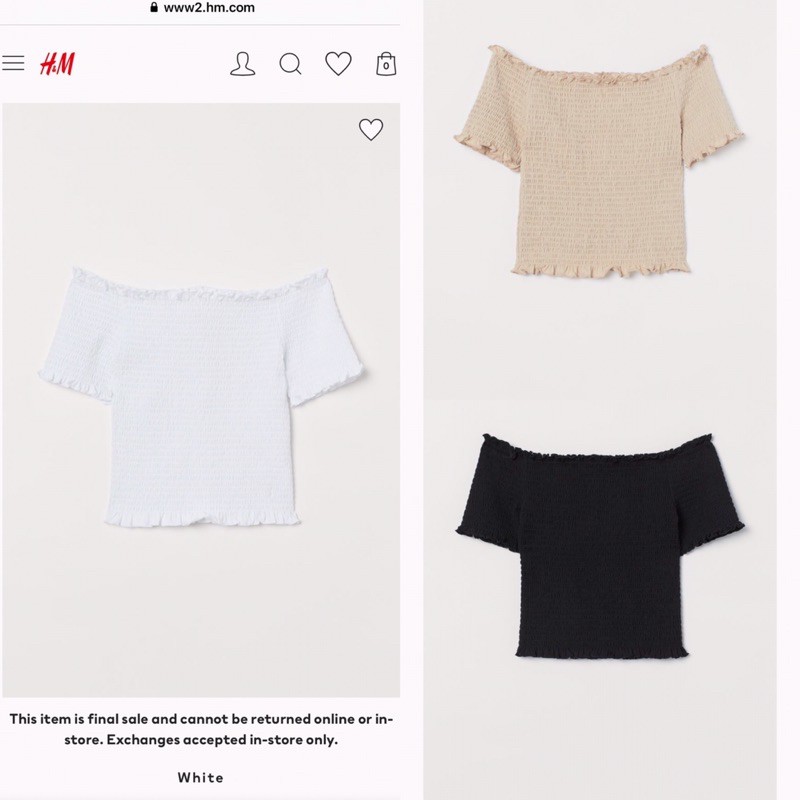 [Mã WASKT304 giảm 15% tối đa 30K đơn 99K] Áo smocking H_M xuất xịn | BigBuy360 - bigbuy360.vn