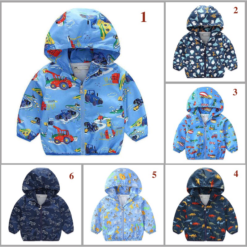 Áo khoác gió bé trai Mother Bear 10-25kg áo khoác dù trẻ em 2 lớp chất Poly chống thấm nước nhẹ kín gió có nón