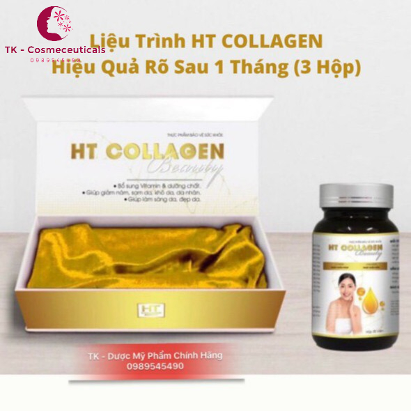 Viên Uống HT COLLAGEN Bổ Sung Nội Tiết Tố Giúp Sáng Da, Đẹp Da, Giảm Sạm Nám  - Hộp 30 Viên