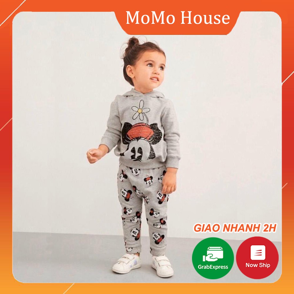 Bộ Nỉ Bé Gái Minnie Có Mũ