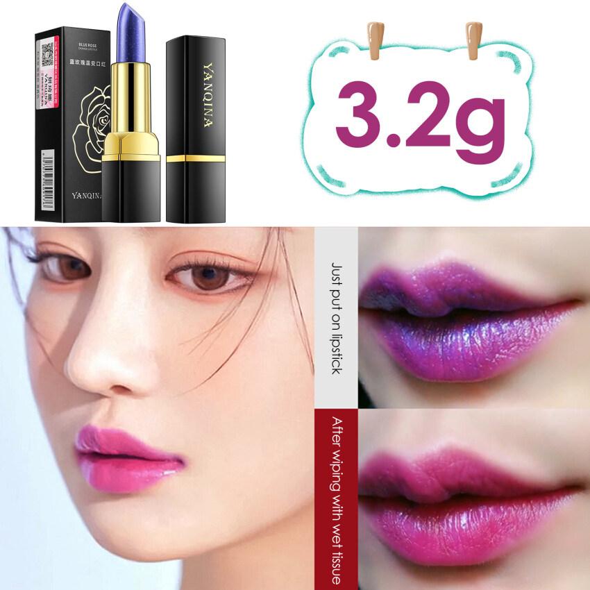 Son Môi Yanqina Đổi Màu Theo Nhiệt Độ Blue Rose 3.2g Lâu Trôi, Lên Màu Tự Nhiên