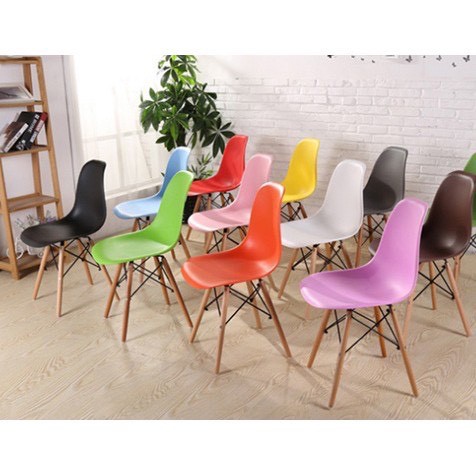 Ghế EAMES,Ghế Làm Việc,Ghế ngồi cafe 💖FREE SHIP💖 Ghế ăn,ghế ban công[CHÂN GỖ SỒI](cam kết giống hình 100% đủ màu)