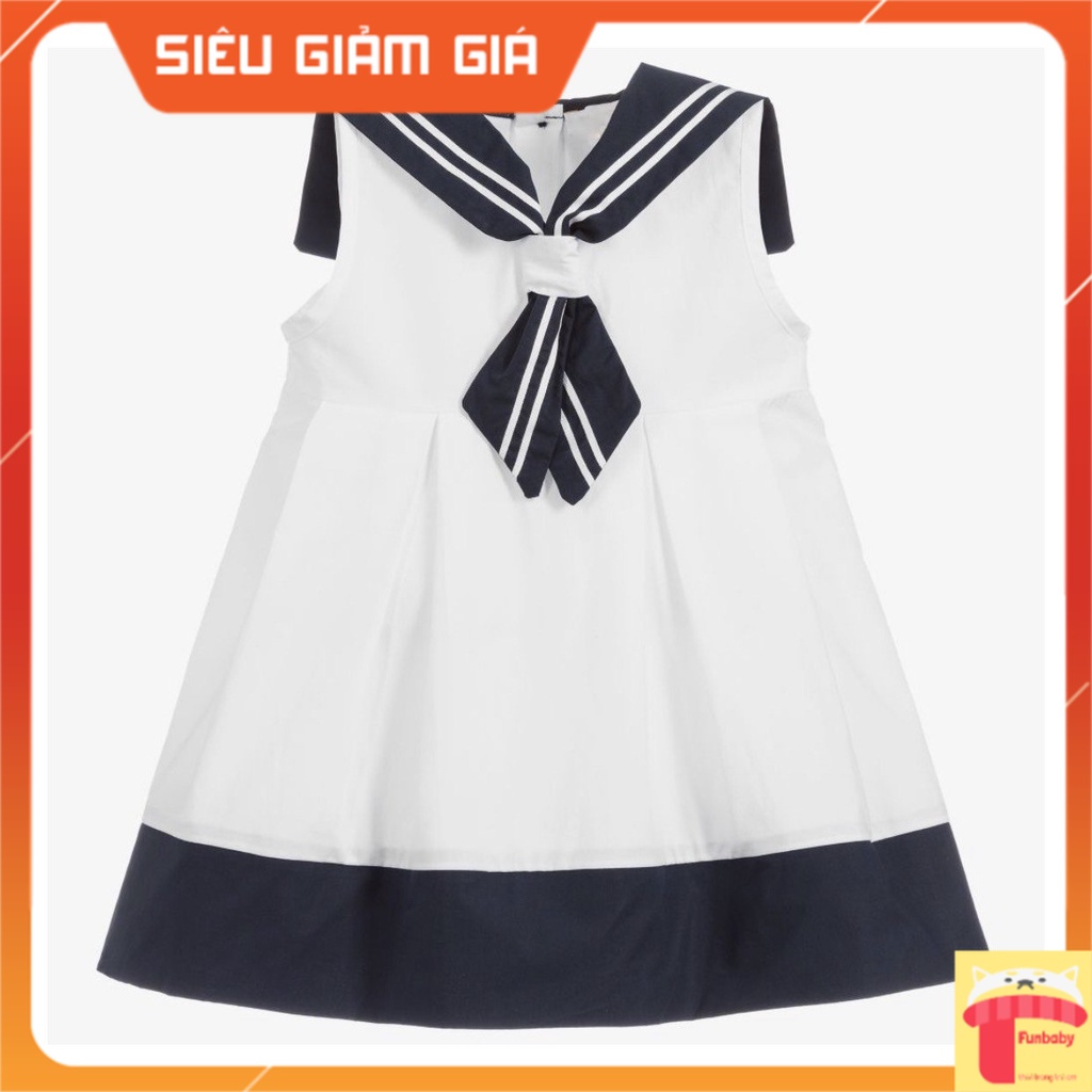 Đầm cho bé gái 3-12 tuổi sát nách Jam & Jenny, Váy thủy thủ trẻ em chất cotton poplin siêu xịn sò thoáng mát