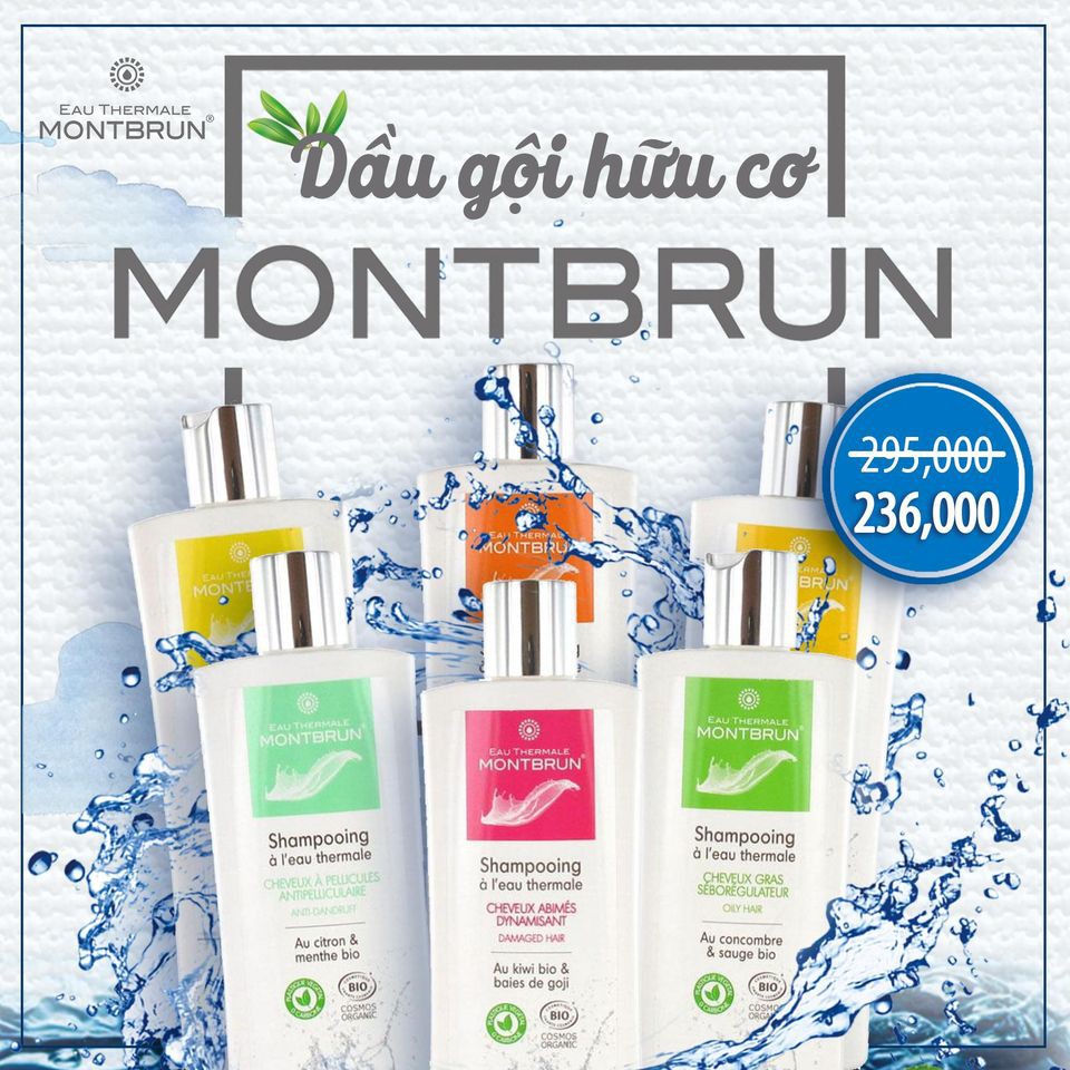 Dầu gội hữu cơ không sulfate Montbrun 250ml