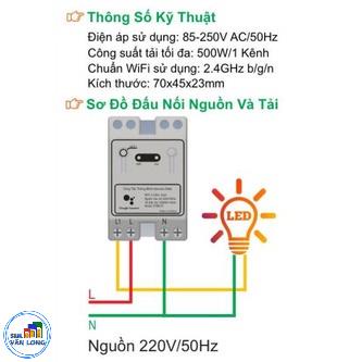 Công tắc thông minh WIFI chính hãng việt nam sản xuất - điều khiển bật tắt qua điện thoại, giọng nói