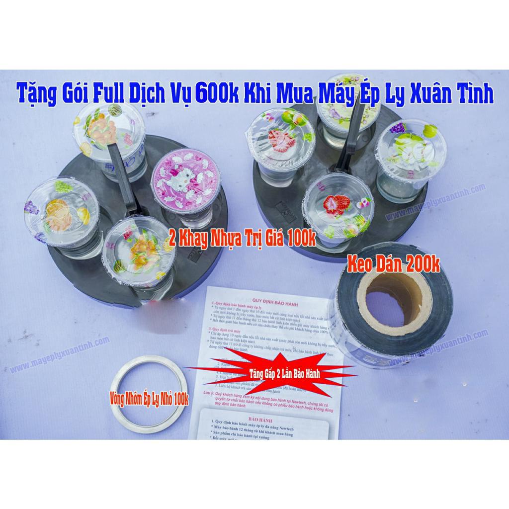 Máy Ép Ly Bán Tự Động X7 B1 Tự Quay Keo Chuyên Dòng Ly 700ml