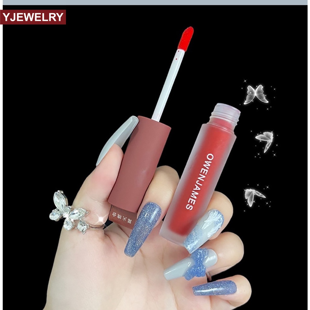 [Hàng mới về] Son môi mịn lì như nhung không phai màu không dính thành cốc với 6 màu tùy chọn