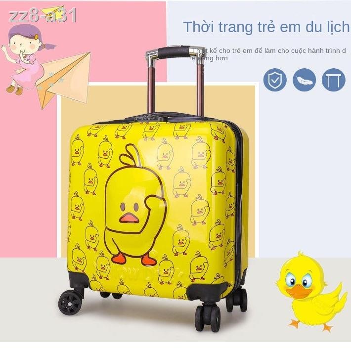 Hộp đựng xe đẩy trẻ em mới Vịt vàng nhỏ vali học sinh trường mẫu giáo mật khẩu chống trộm hành lý bé
