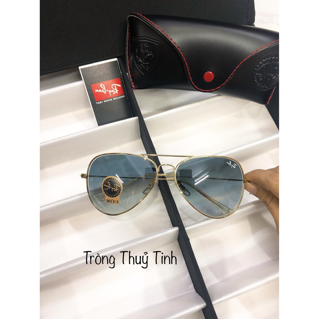 Mắt Kính Mát Nam tròng thuỷ tinh – Kính mát nam đẹp tặng kèm túi đựng kính và khăn lụa
