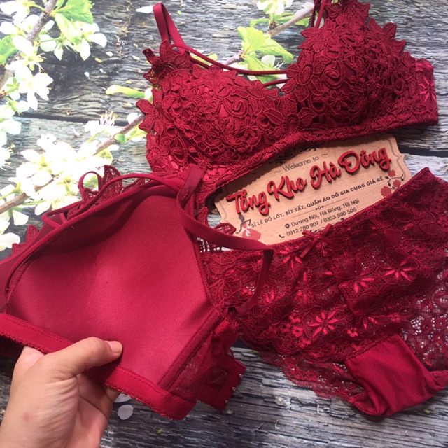 Bộ Đồ Lót Ren Đan Dây Chéo Sexy | WebRaoVat - webraovat.net.vn
