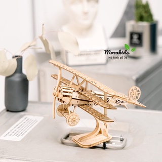 Mô hình gỗ 3d lắp ráp máy bay robotime bi plane tg301