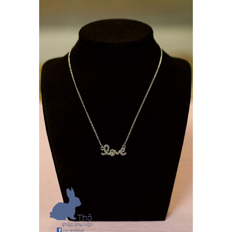 [HÀNG MỸ] Dây chuyền CLAIRE'S chính hãng chữ LOVE đính đá lấp lánh