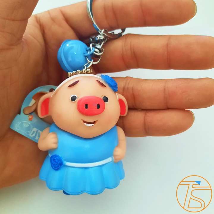 Móc Chìa Khóa Wukong KeyChain Lợn Dễ Thương Có Chuông - Móc Khóa Ô Tô, Xe Máy Làm Quà Tặng Sinh Nhật