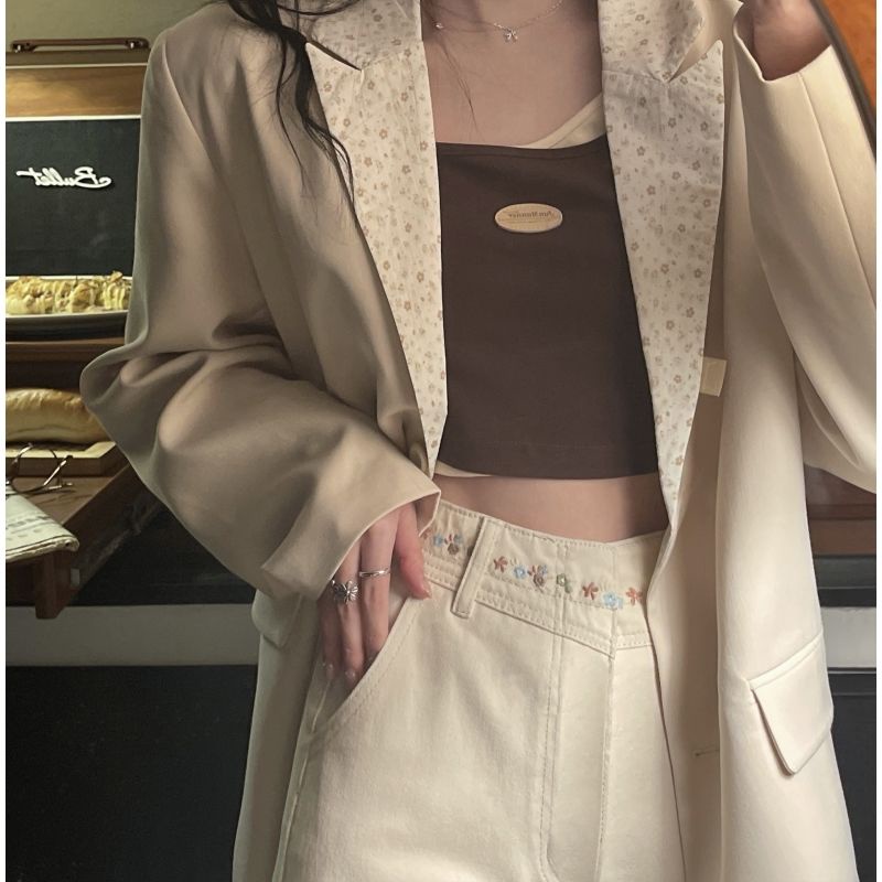Quần jeans Dài Lưng Cao Thời Trang retro Cho Nữ
