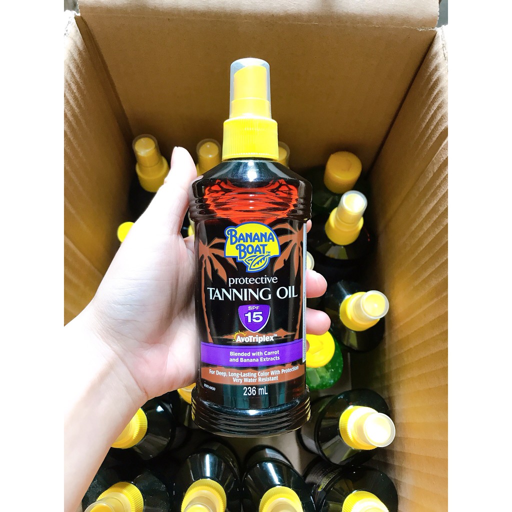 Dầu phơi nắng Banana Boat Tanning Oil SPF4-SPF8-SPF15